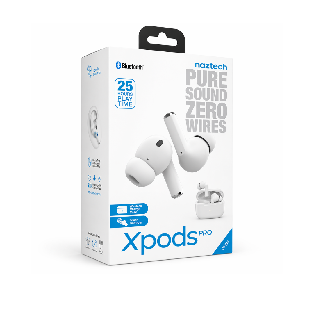 Audífonos inalámbricos Naztech inalámbricos Xpods PRO con Case recargable