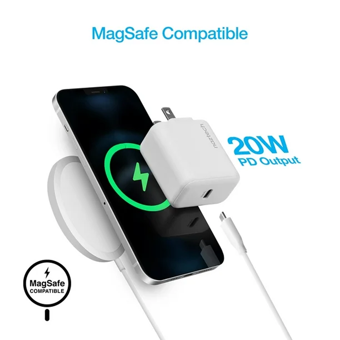 Cargador de pared Naztech 30W de pared USB C a MFI Cable 2 metros