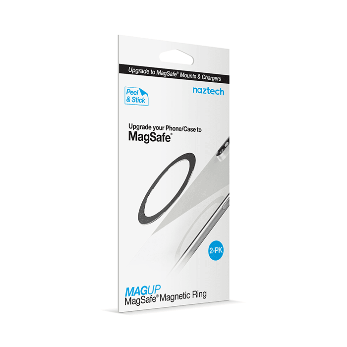 Naztech MagUP Anillo MagSafe magnético paquete de 2 en color negro