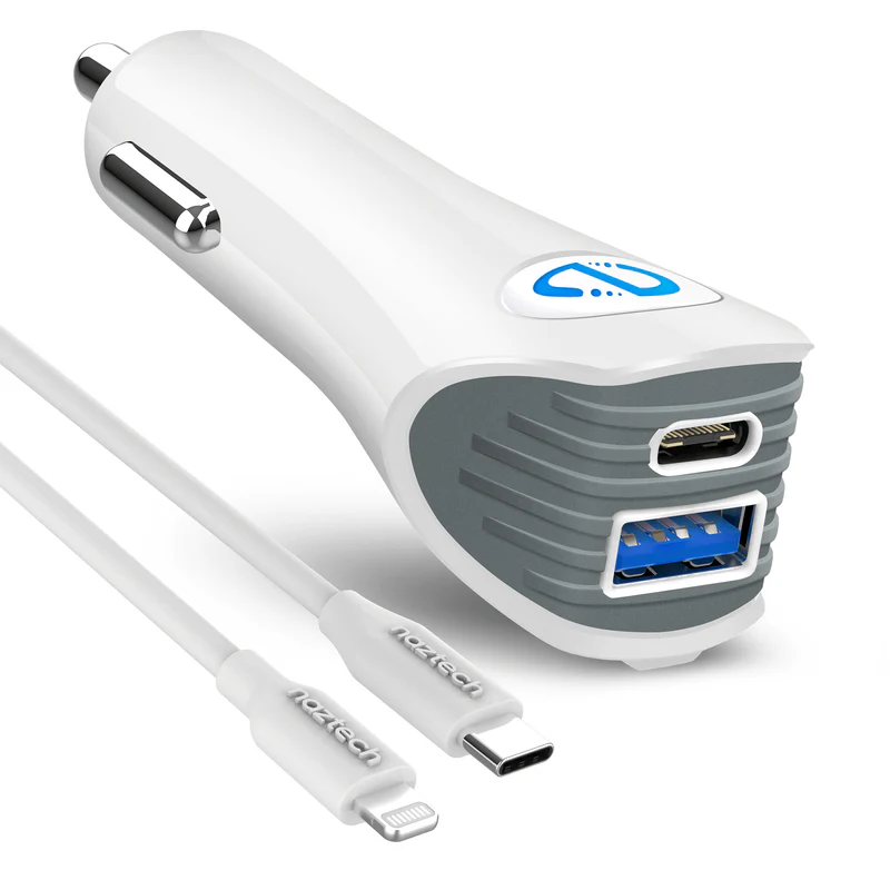 Cargador para automóvil Naztech para Carro de USB C a Lightning