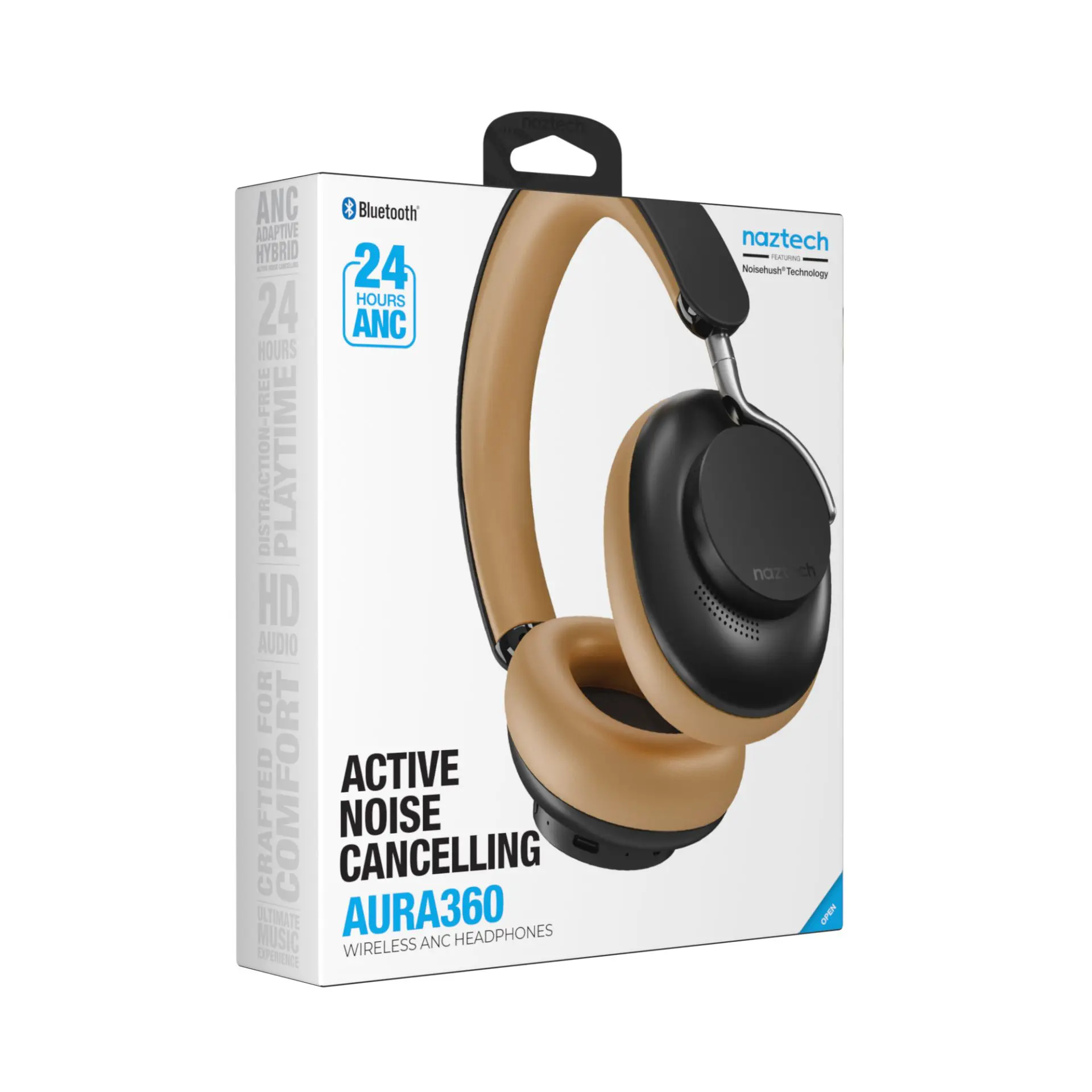 Naztech Aura 360 ANC Wireless Headphones Vintage