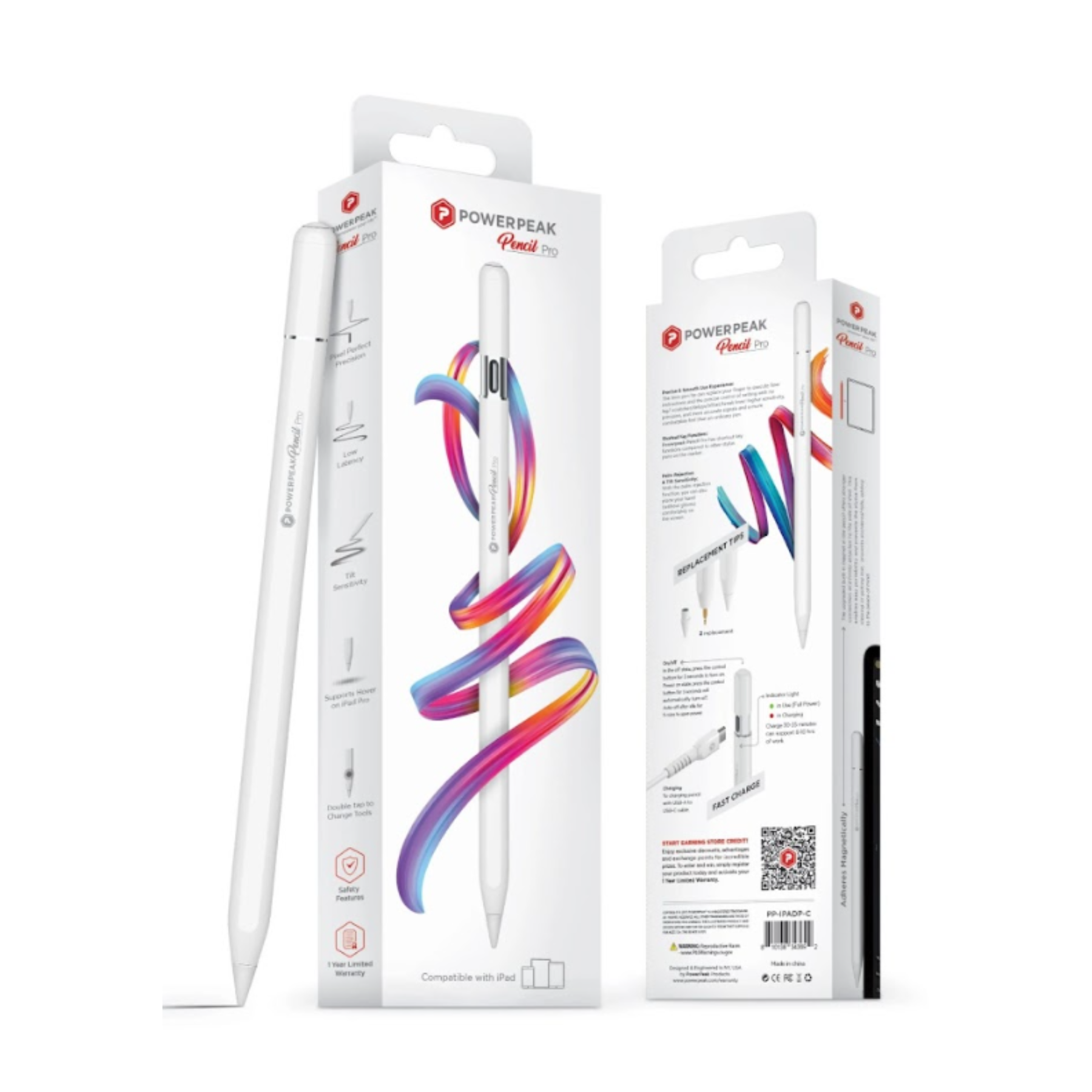 PowerPeak Pencil Pro blanco en color blanco