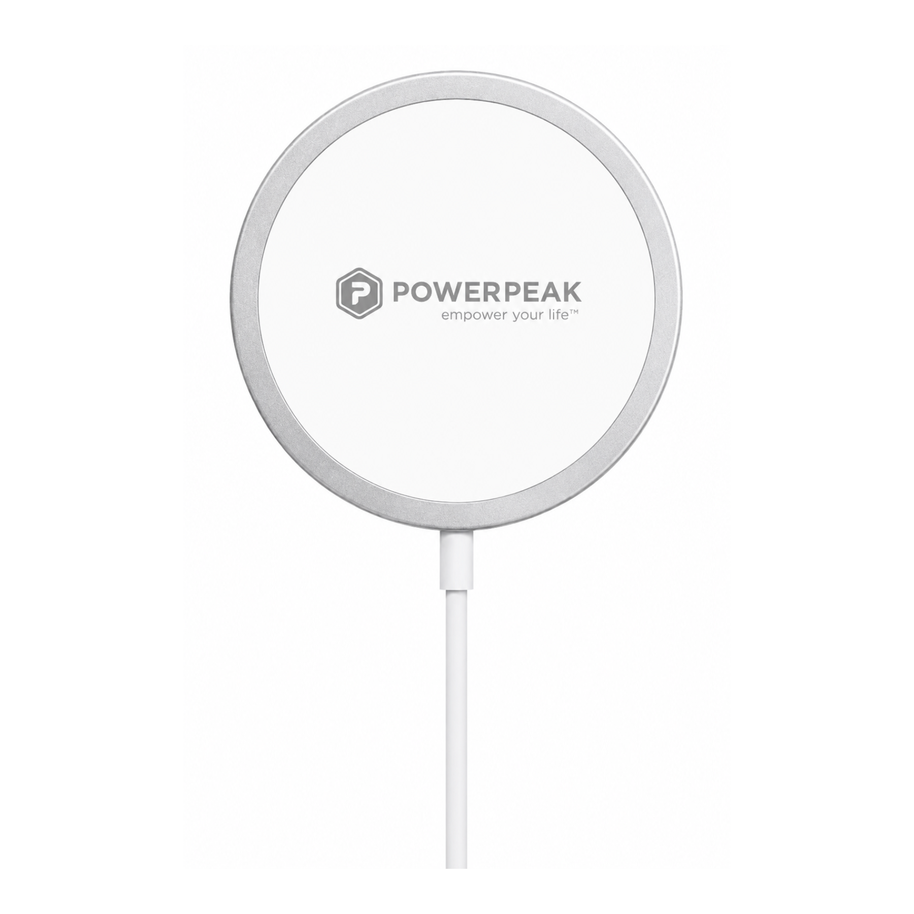 Imagen de Cargador inalámbrico PowerPeak 15W magnético en color blanco