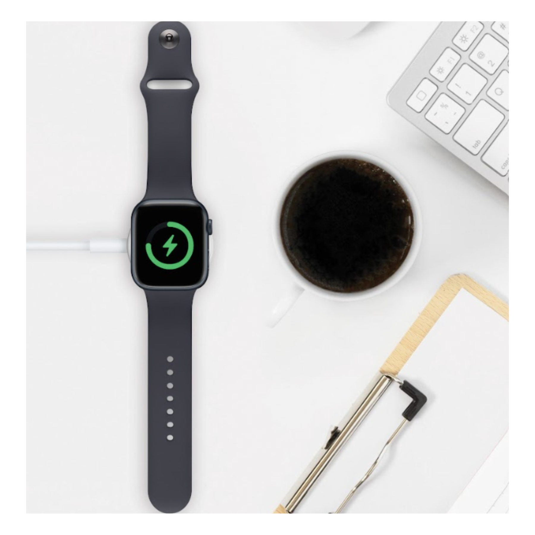 Cable PowerPeak Watch Charging Apple Cable USB C en color blanco