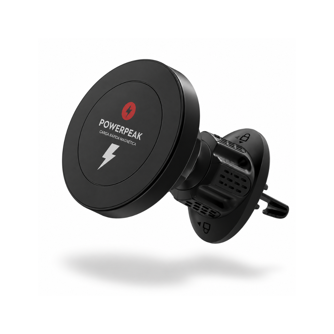 Imagen de Cargador para automóvil PowerPeak inalámbrico de carro carga rápida en color negro