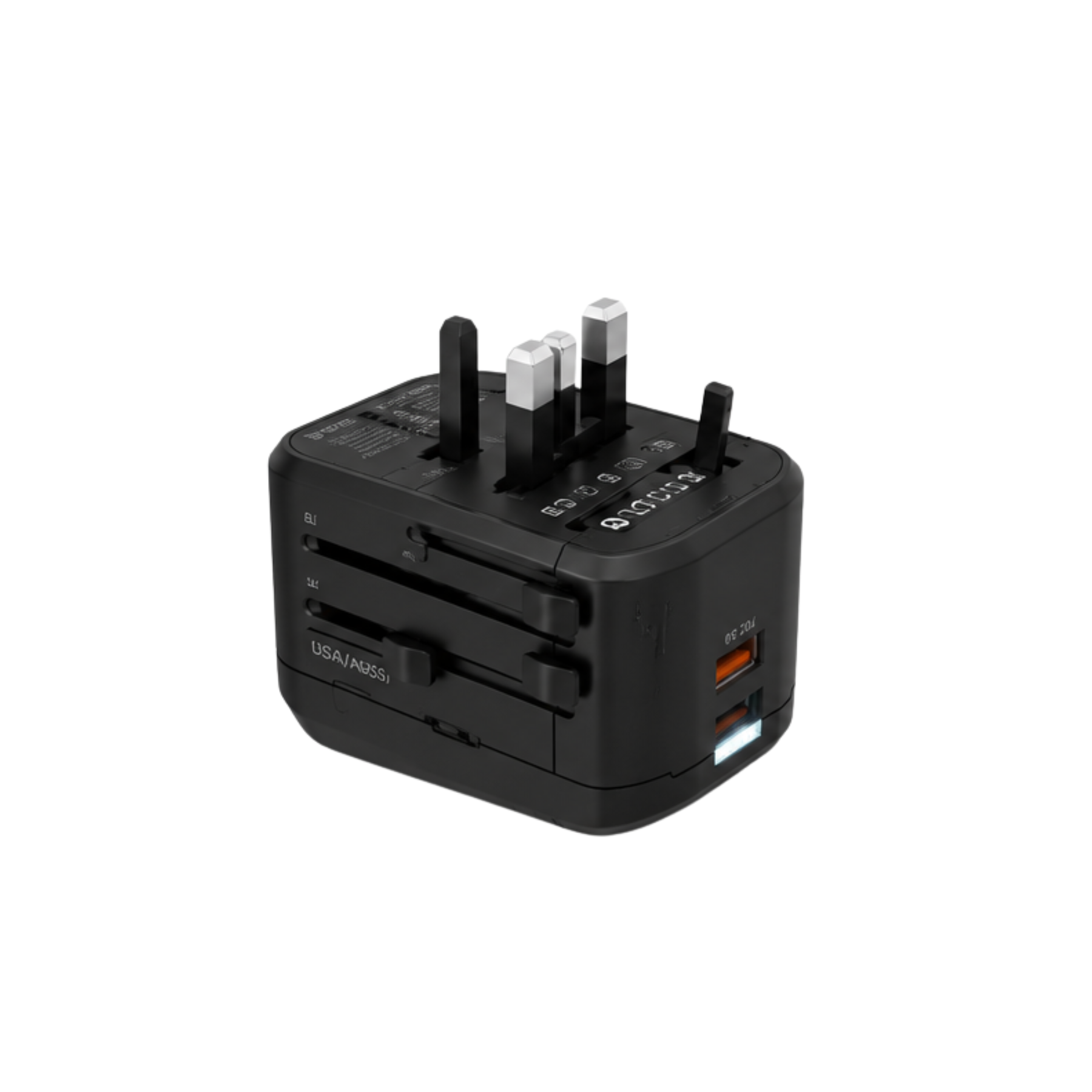 Adaptador PowerPeak Adaptador de corriente internacional USB C 18W PD