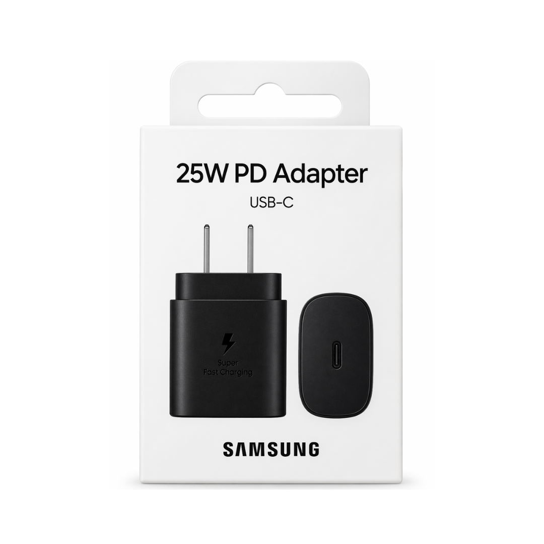 Cargador Samsung rápido 25W en color negro
