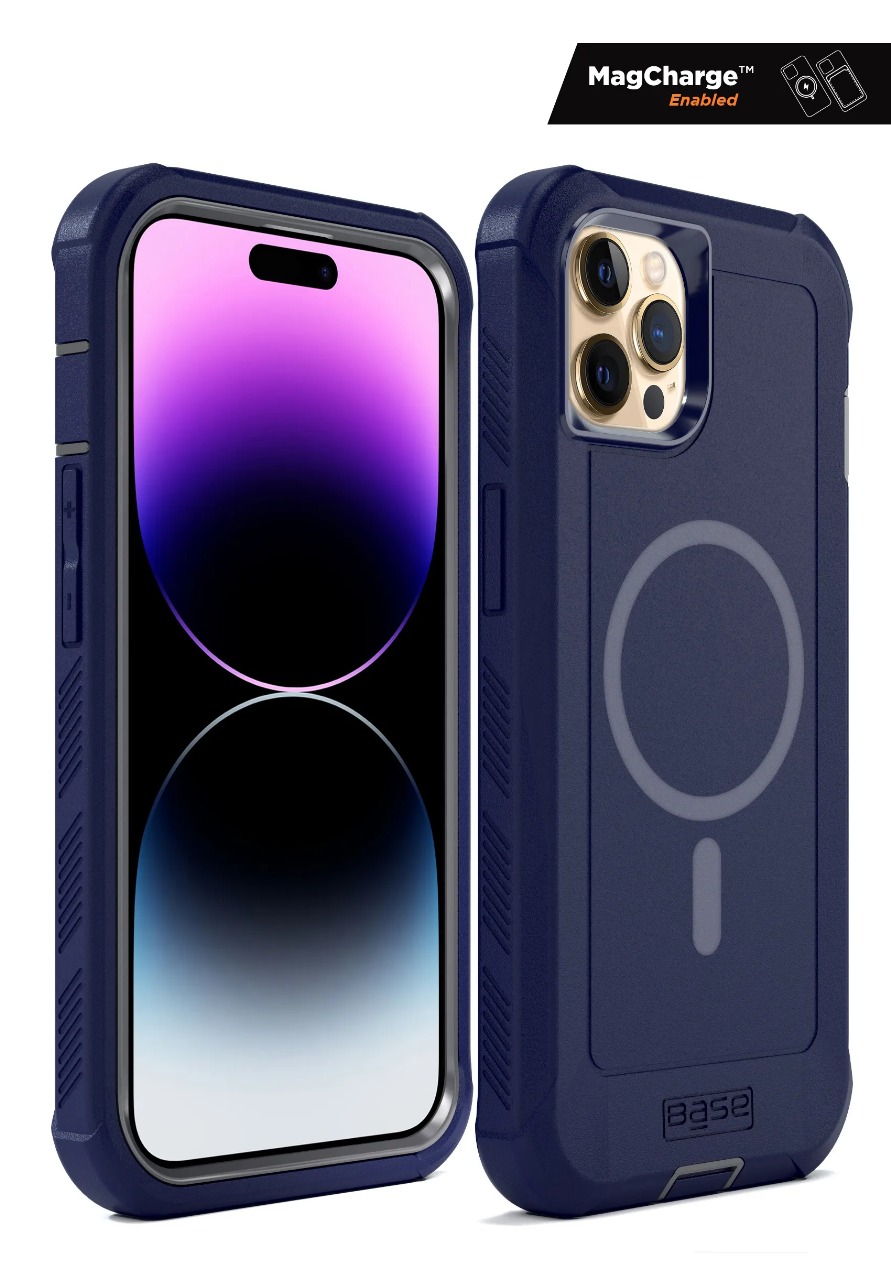 Imagen de Forro XBASE Boulder con MagSafe para iPhone 15 Pro Max en color azul