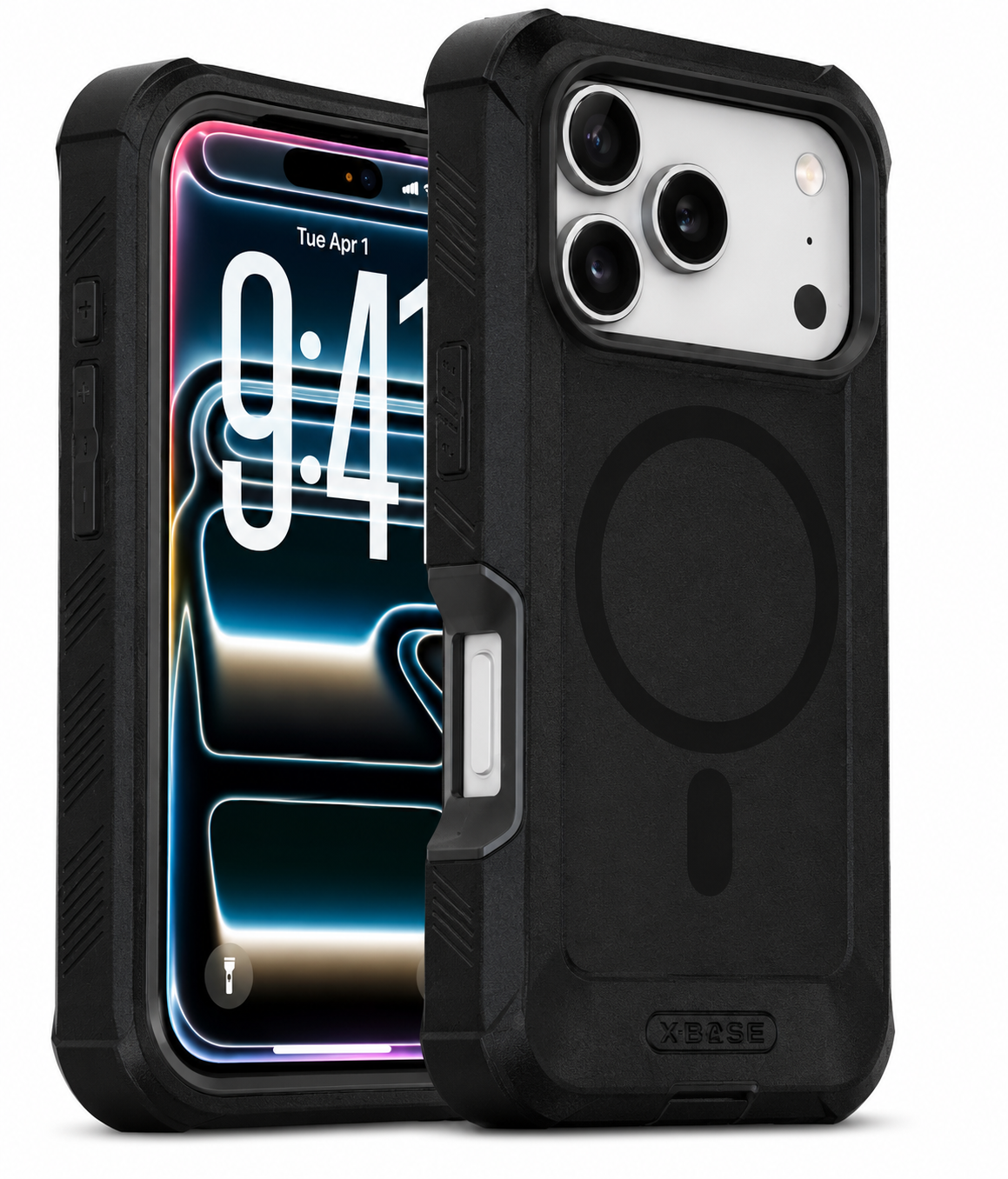 Imagen de Forro XBASE Boulder con MagSafe para iPhone 17 Pro en color negro