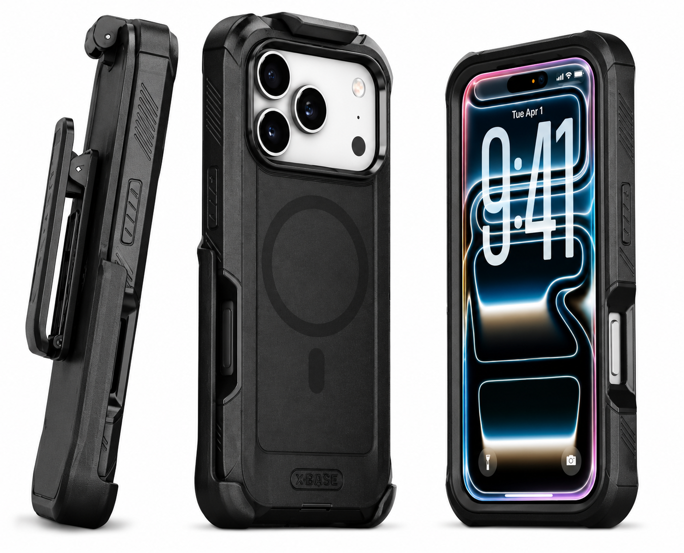 Imagen de Forro XBASE Boulder con MagSafe para iPhone 17 Pro Max en color negro