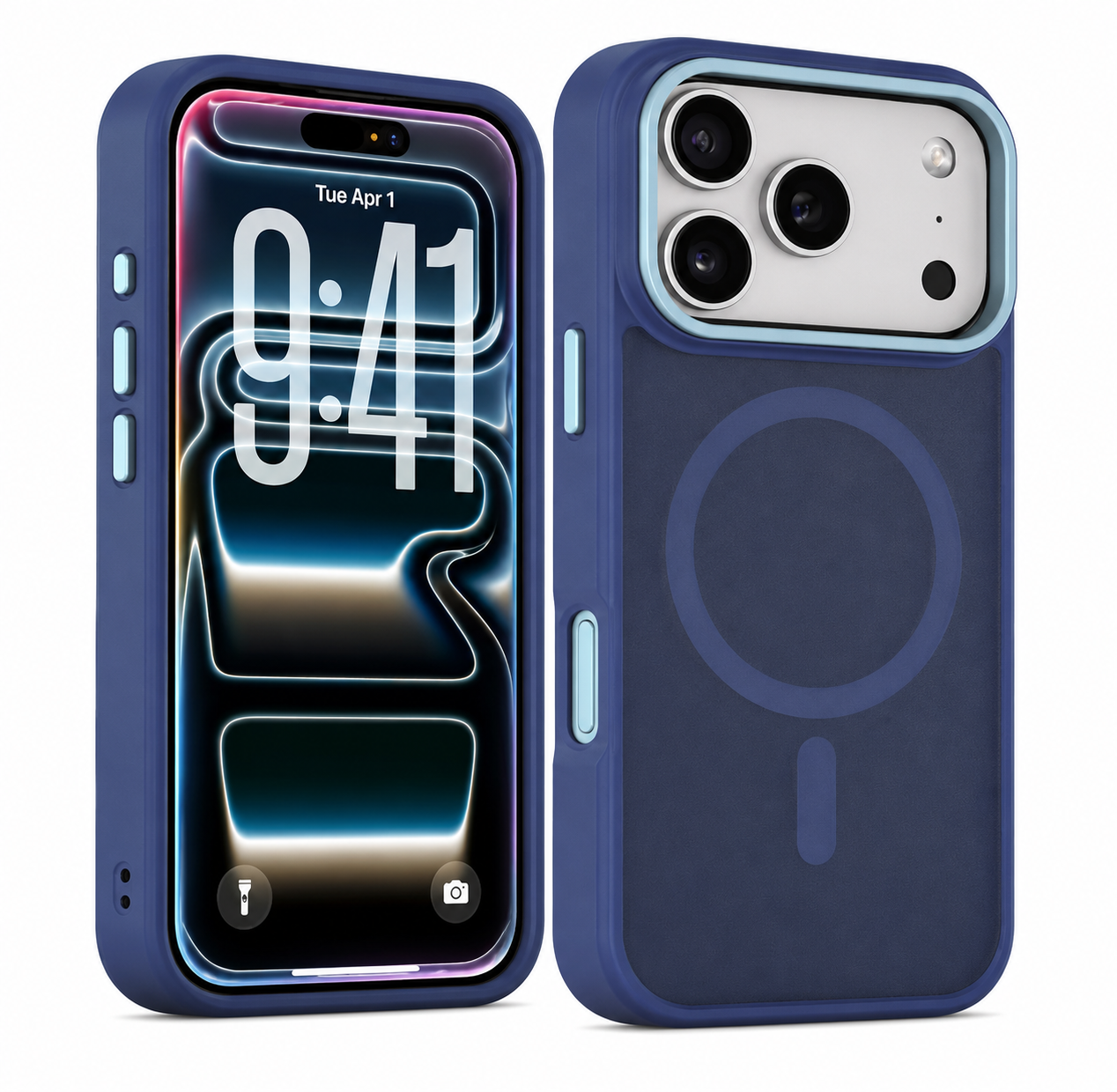 Imagen de Forro XBASE DuoHybrid para iPhone 17 Pro Max en color azul