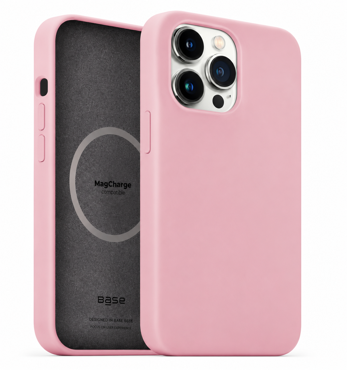 Imagen de Forro XBASE silicona líquida con MagSafe para iPhone 14 Pro Max en color rosado