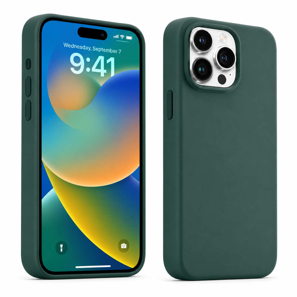 Imagen de Forro XBASE silicona líquida con MagSafe para iPhone 15 Pro Max color verde