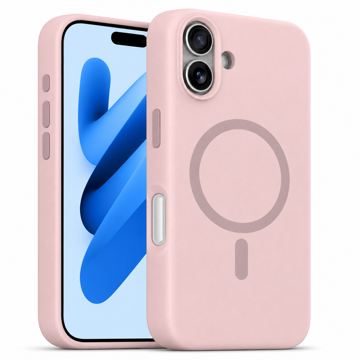 Imagen de Forro XBASE silicona líquida con MagSafe para iPhone 17 en color rosado