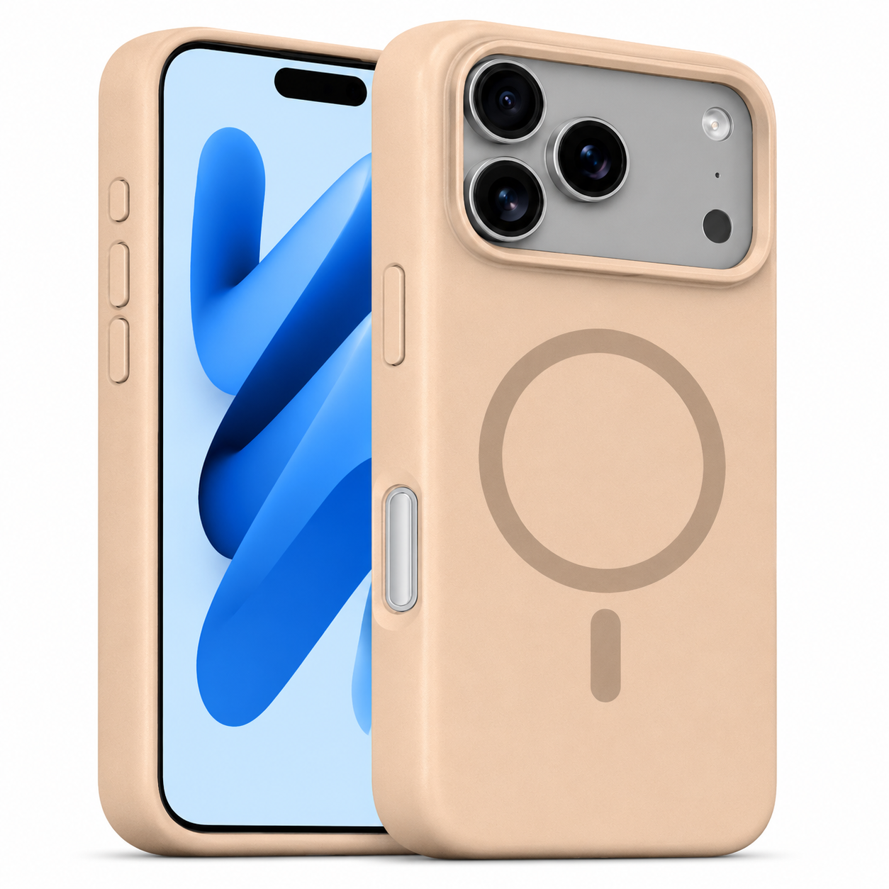 Imagen de Forro XBASE silicona líquida con MagSafe para iPhone 17 Pro color oro desierto