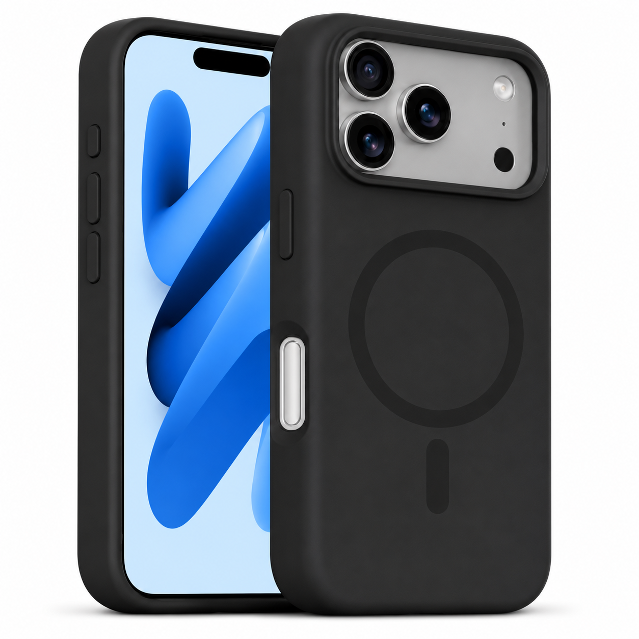 Imagen de Forro XBASE silicona líquida con MagSafe para iPhone 17 Pro Max en color negro