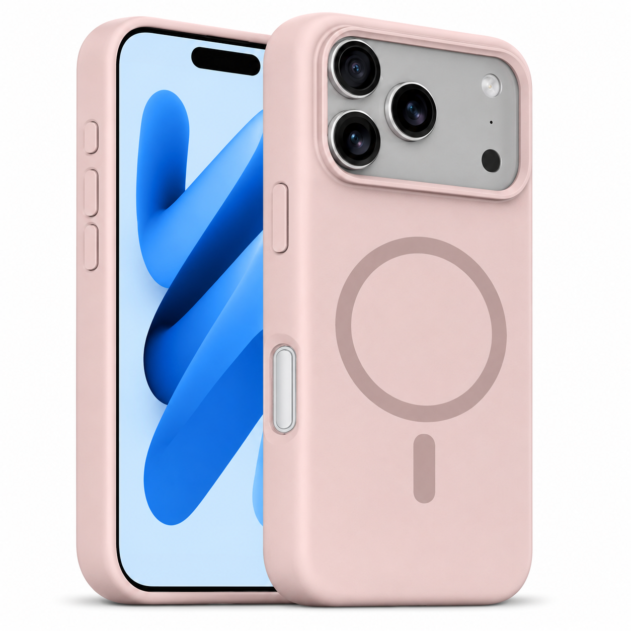 Imagen de Forro XBASE silicona líquida con MagSafe para iPhone 17 Pro Max en color rosado