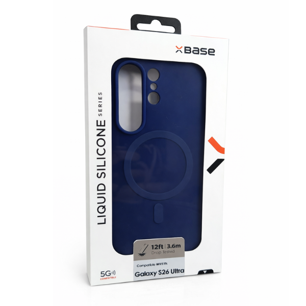 Forro XBASE silicona líquida con MagSafe para Samsung S26 Ultra en color azul