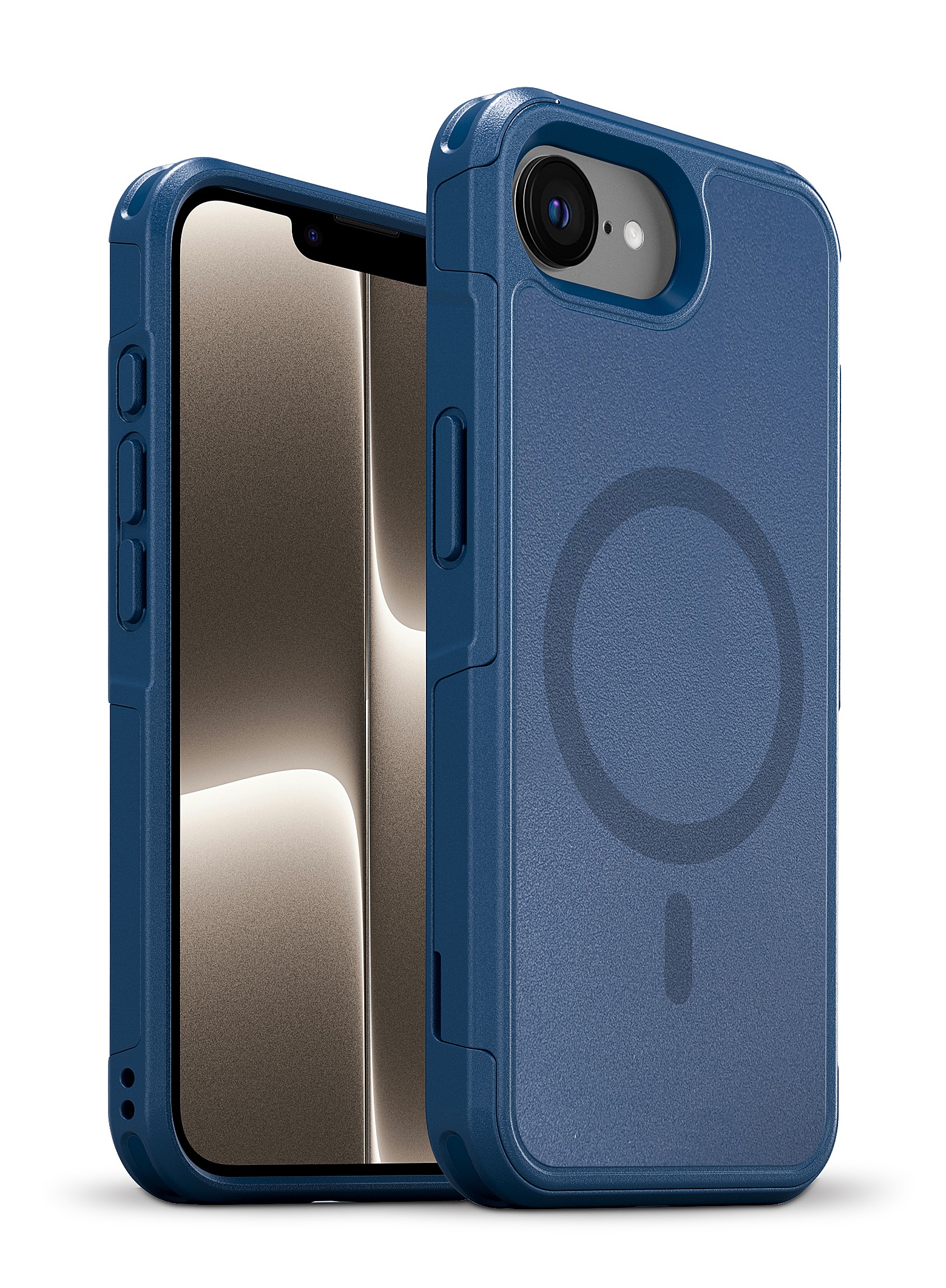Imagen de Forro XBASE ProTech para iPhone 16E en color azul