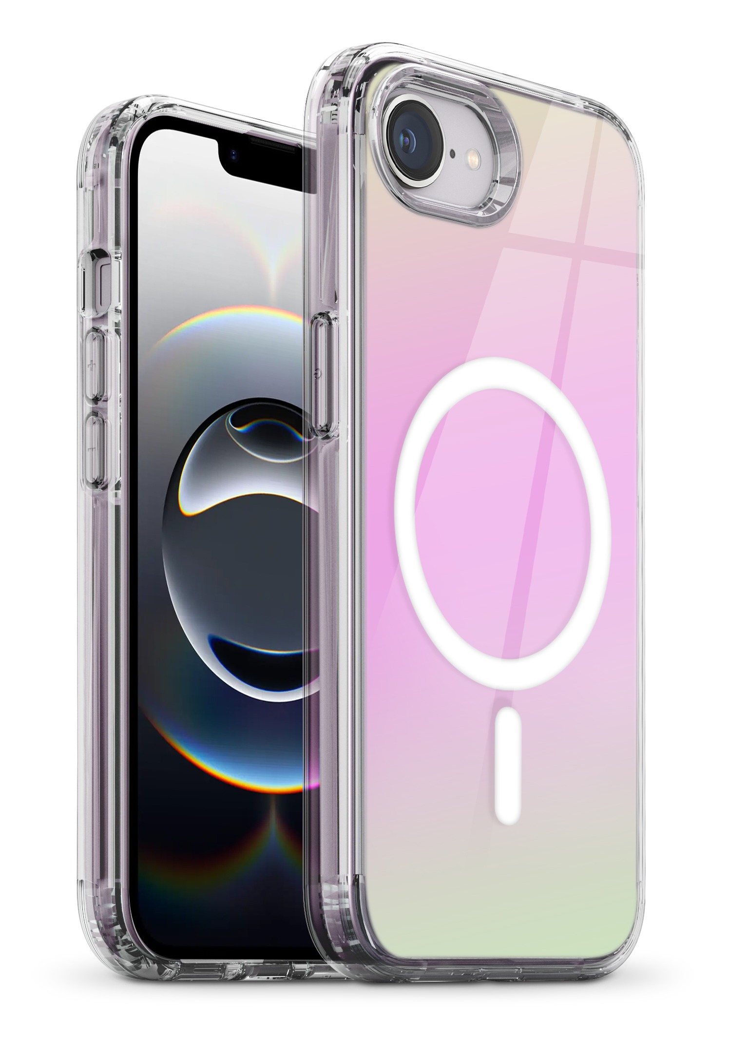 Forro XBASE Sparkleline para iPhone 16E Iridescent