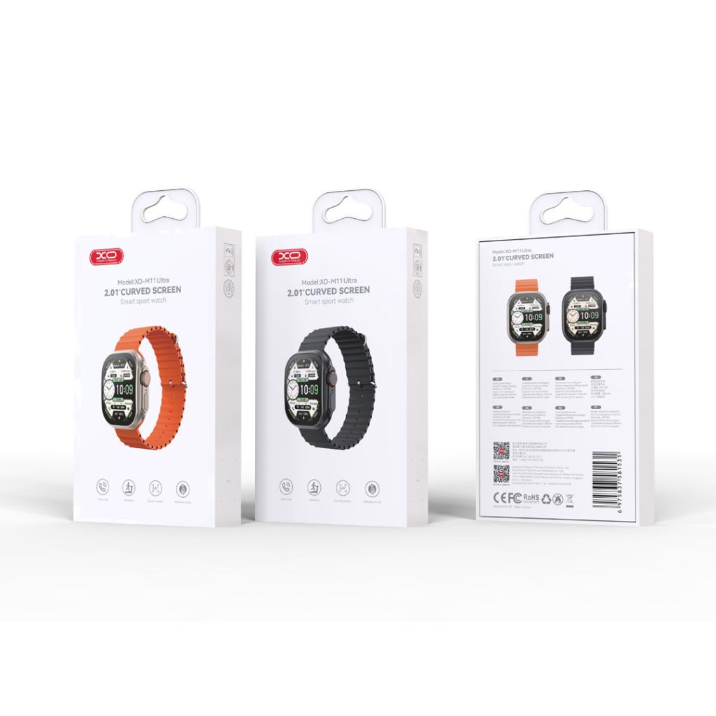 Reloj inteligente XO Ultra con pantalla curva en color negro