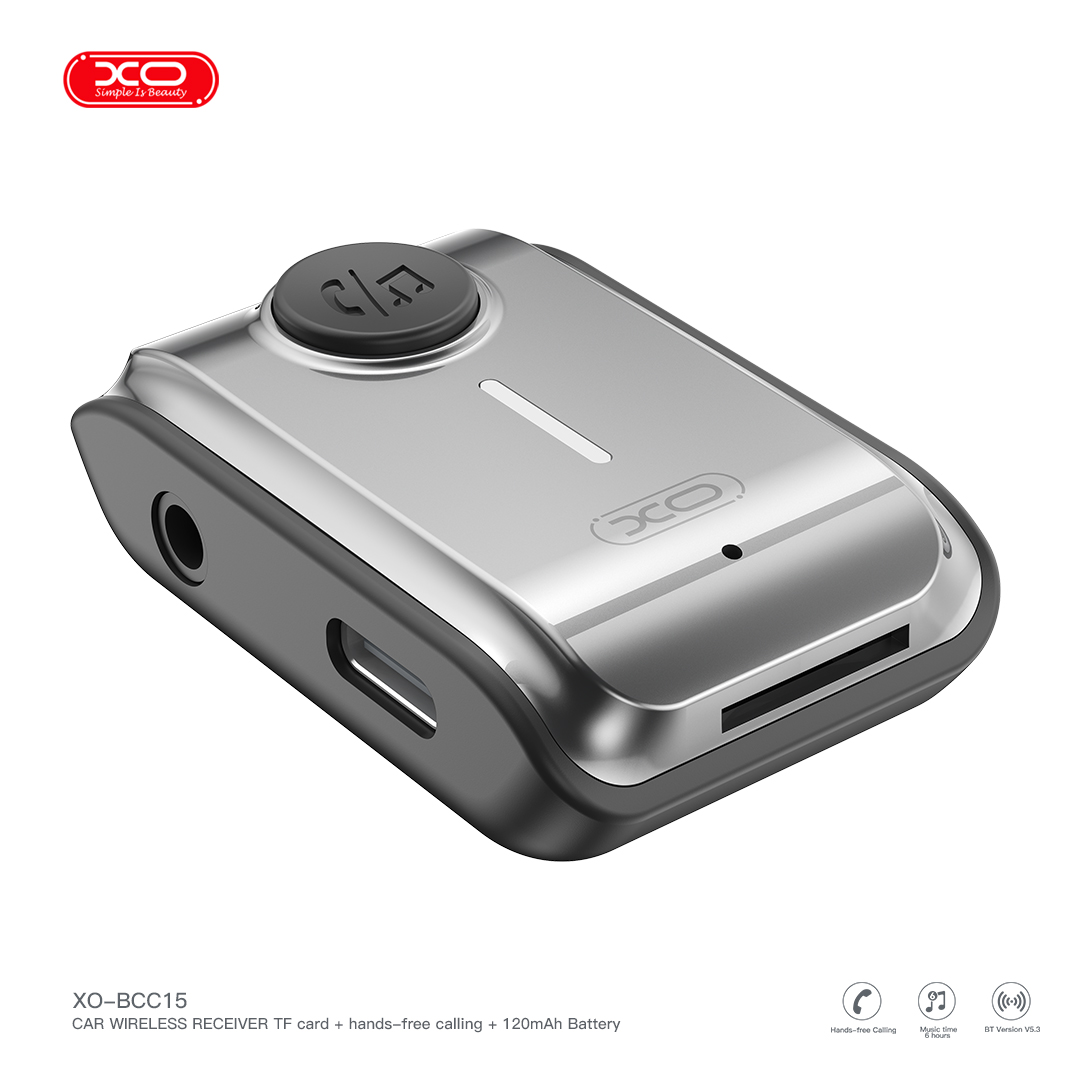 XO Bluetooth Transmitter Support TF card en color gris