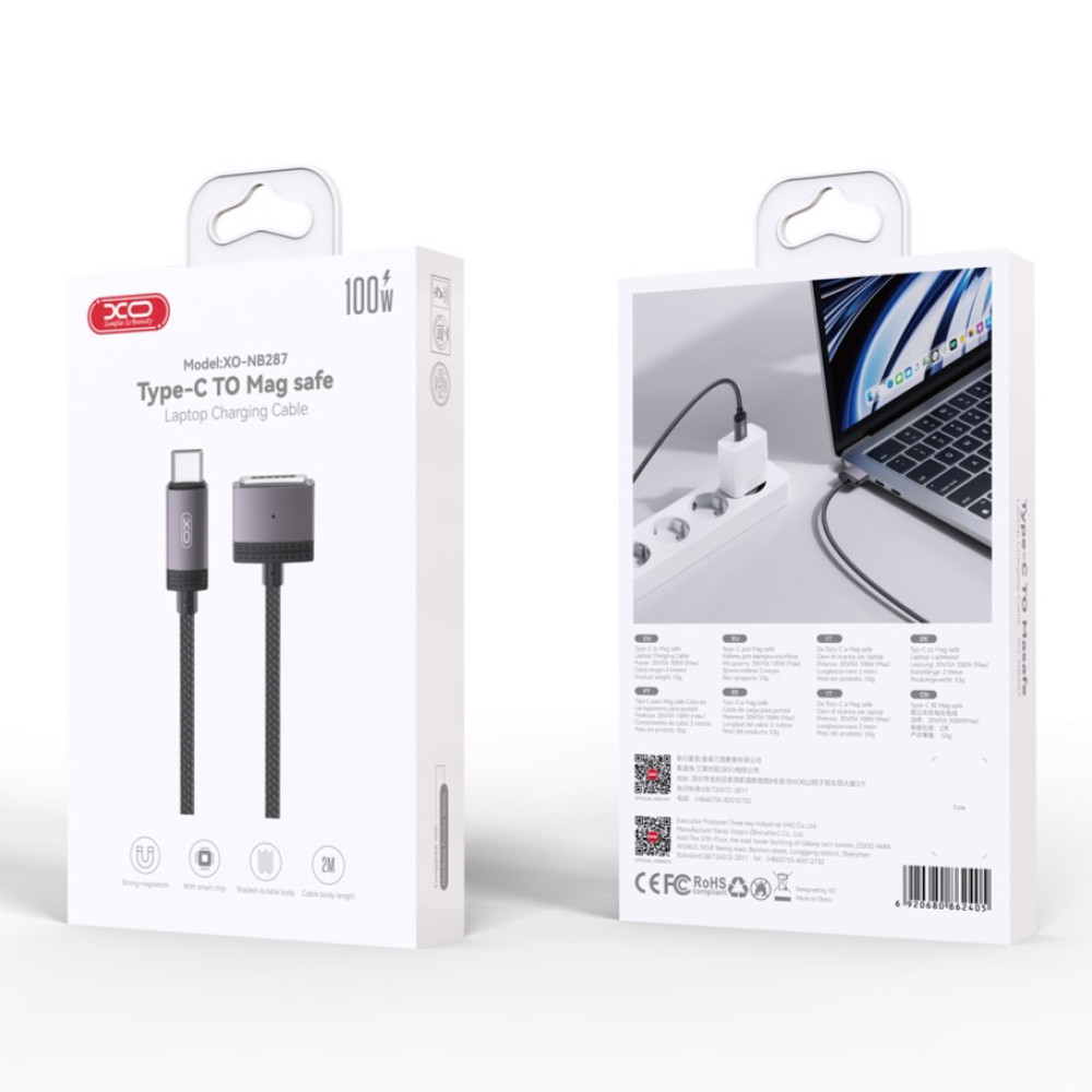 Cargador XO para Mac con puerto MagSafe 3 NB287
