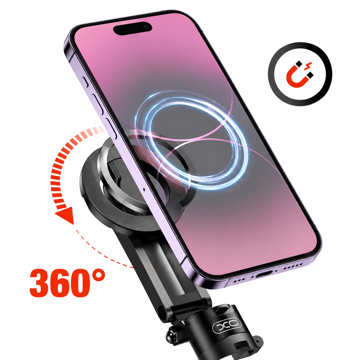 Soporte para fotografía XO Selfie stick 4 en 1 en color negro