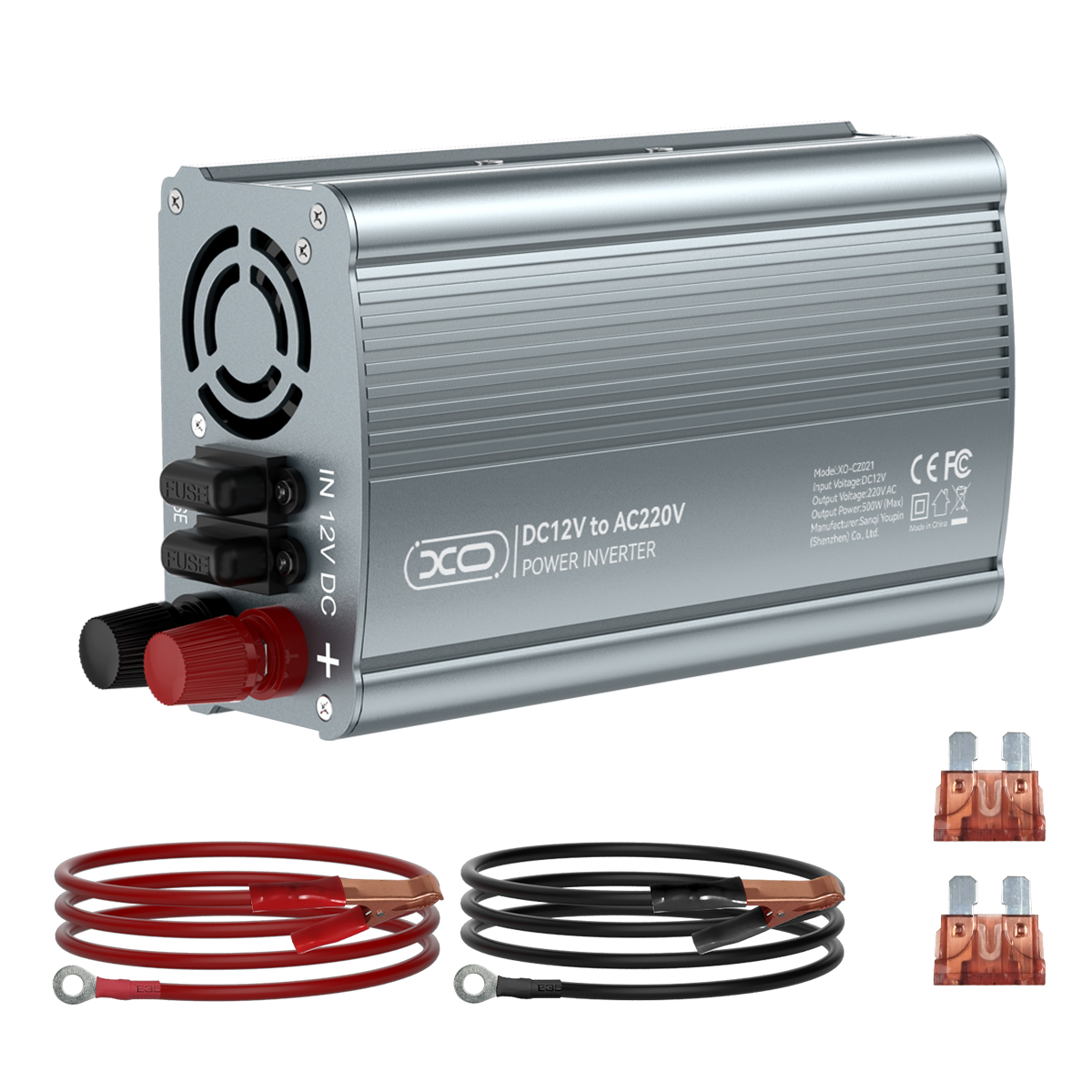 XO CAR INVERTER 220V/500W SILVER