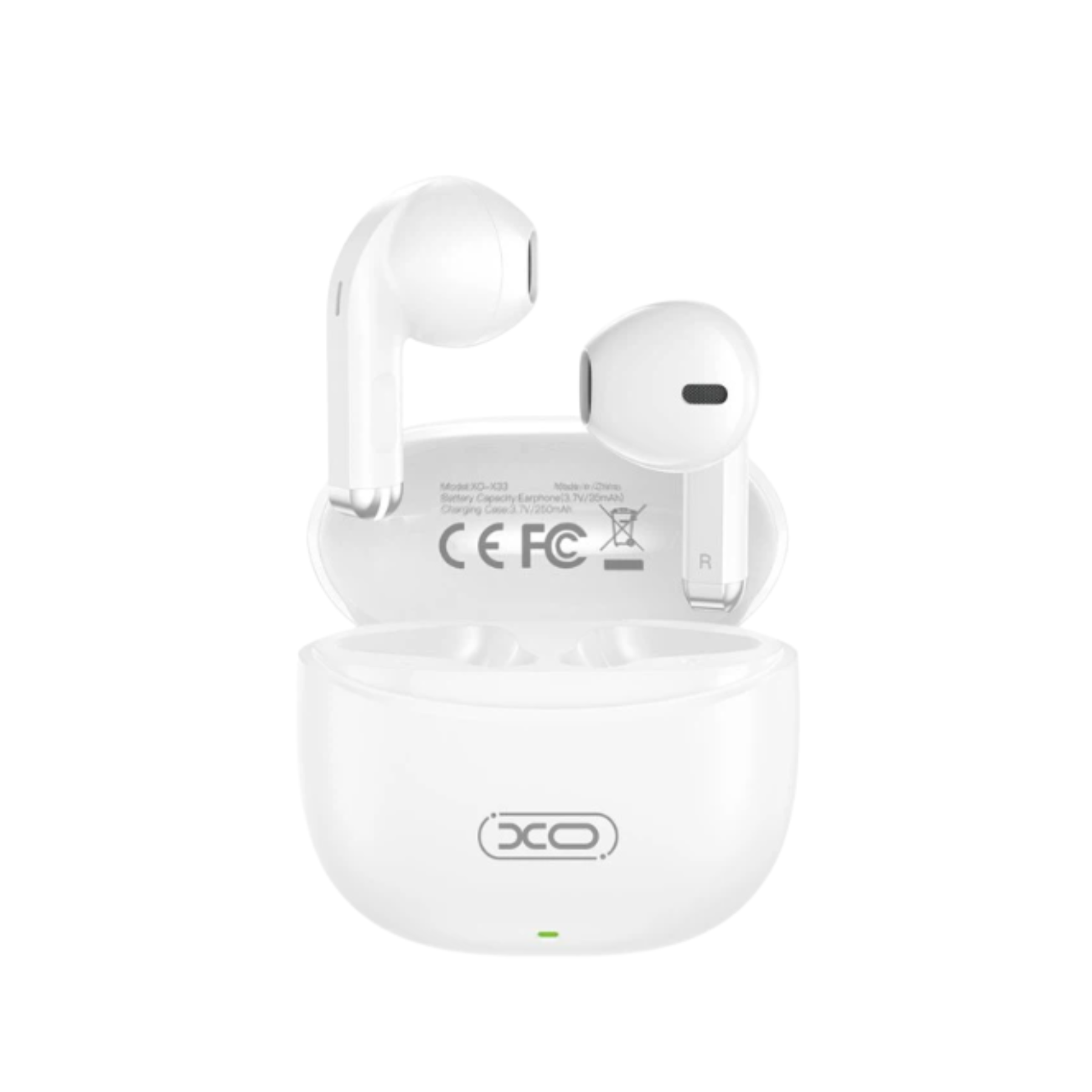 Imagen de Audífonos inalámbricos XO TWS Bluetooth blanco, estilo limpio y sonido premium