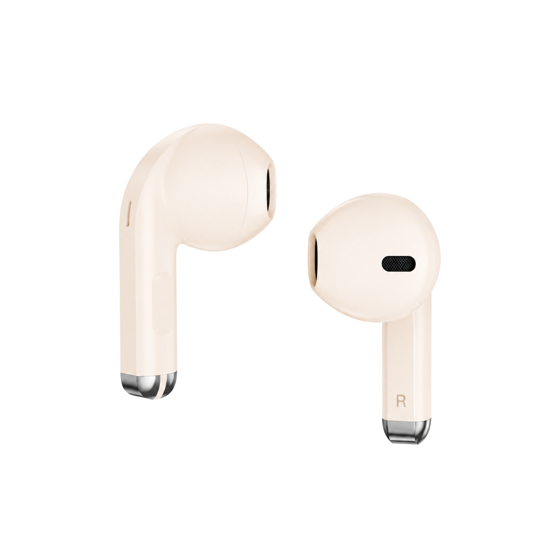 Audífonos inalámbricos XO TWS Bluetooth beige, sonido premium con look elegante