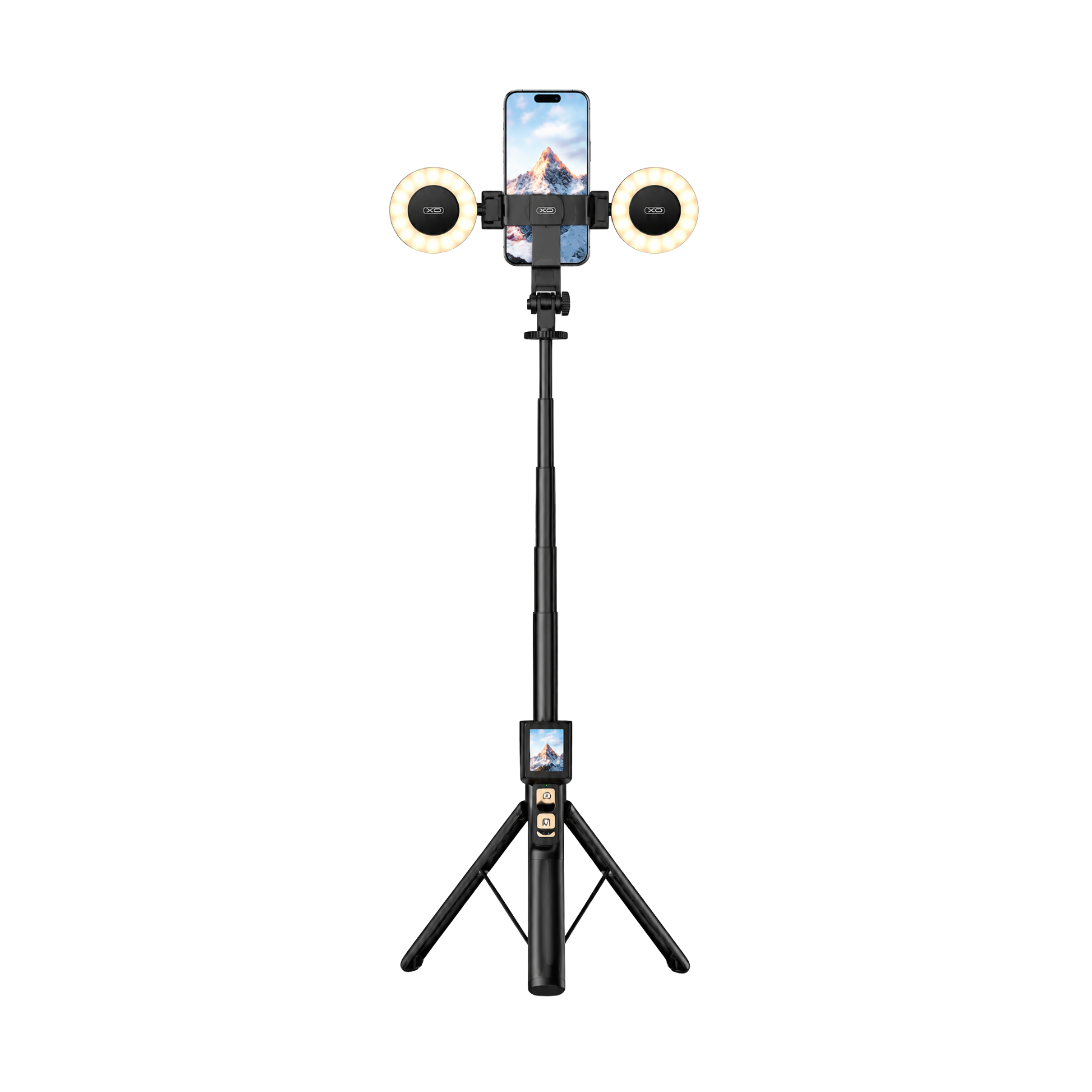 Soporte para fotografía XO Selfie stick Bluetooth con soporte para cámara tomas pro sin complicarte