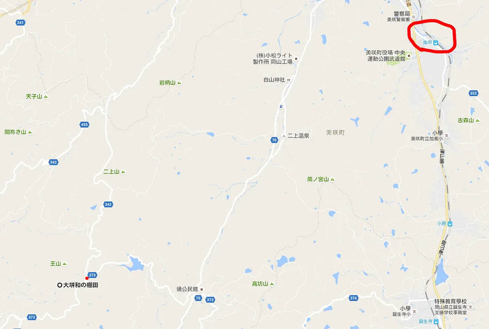 雖然山腳下的指示牌寫到梯田是12KM，但是看 google map 上根本沒有那麼短阿.....
