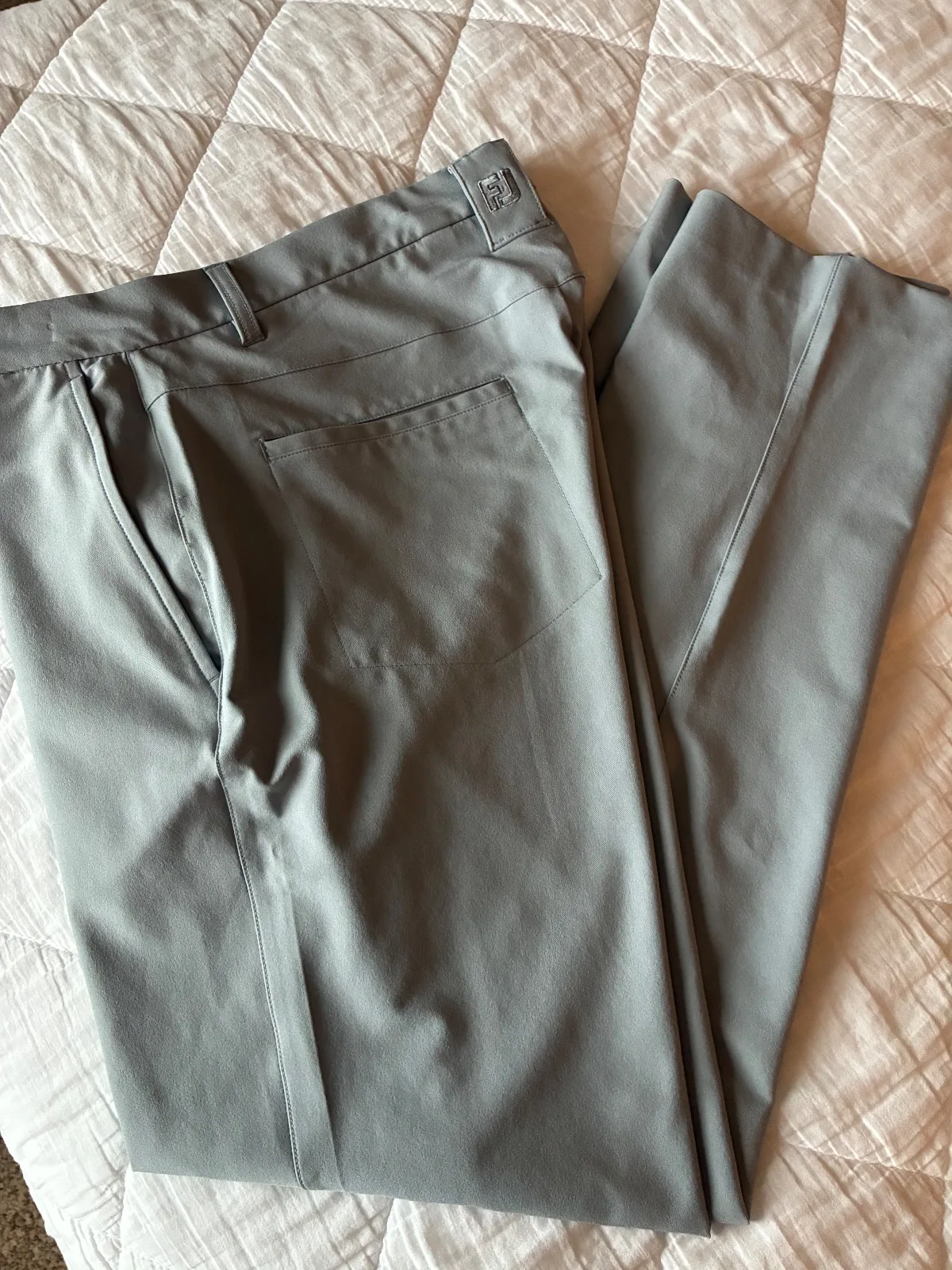FootJoy Men's Golf Pants 34 x 32 Gray Flat Front