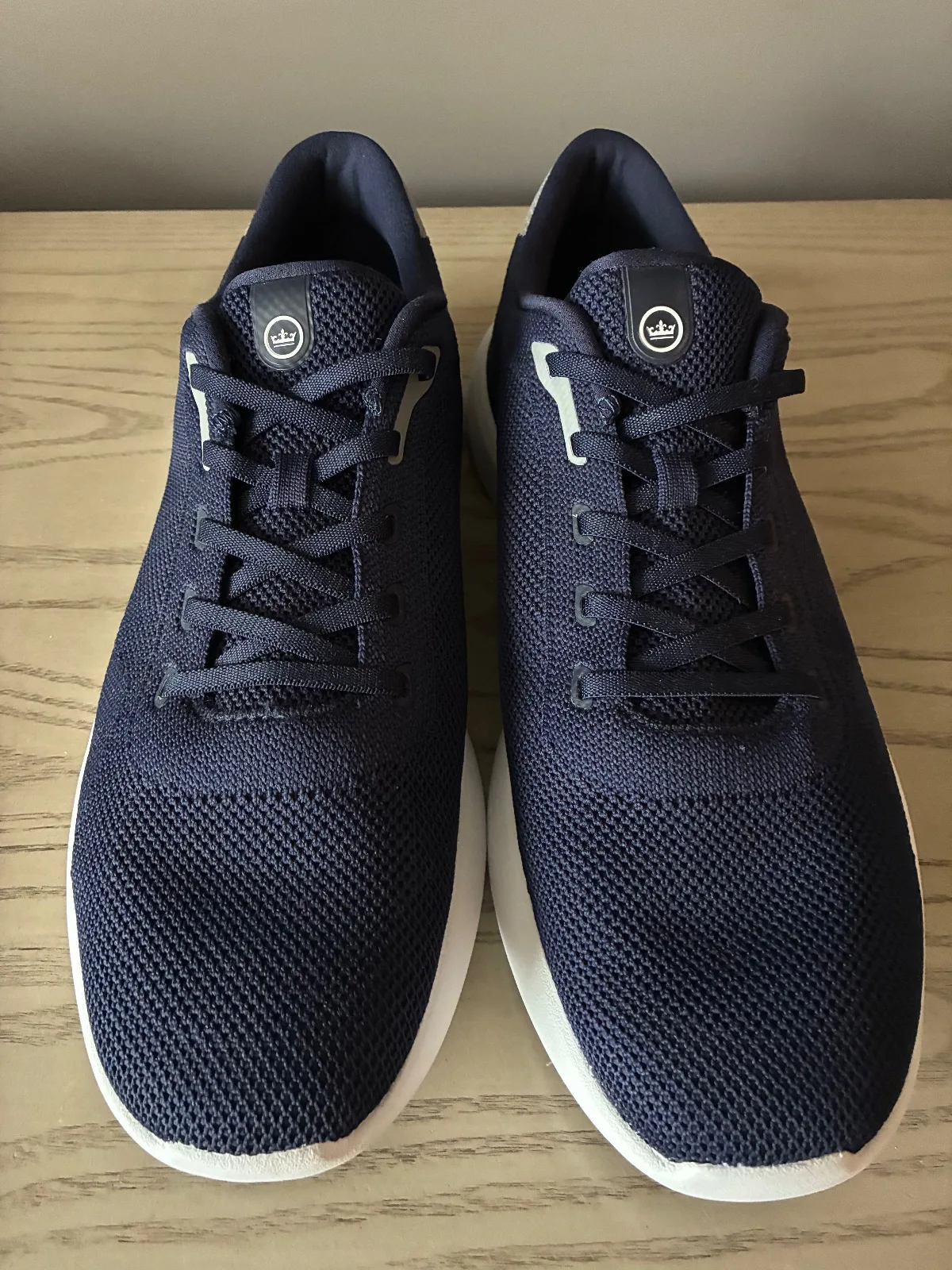 Peter Millar Navy Knit Golf Shoes White Sole