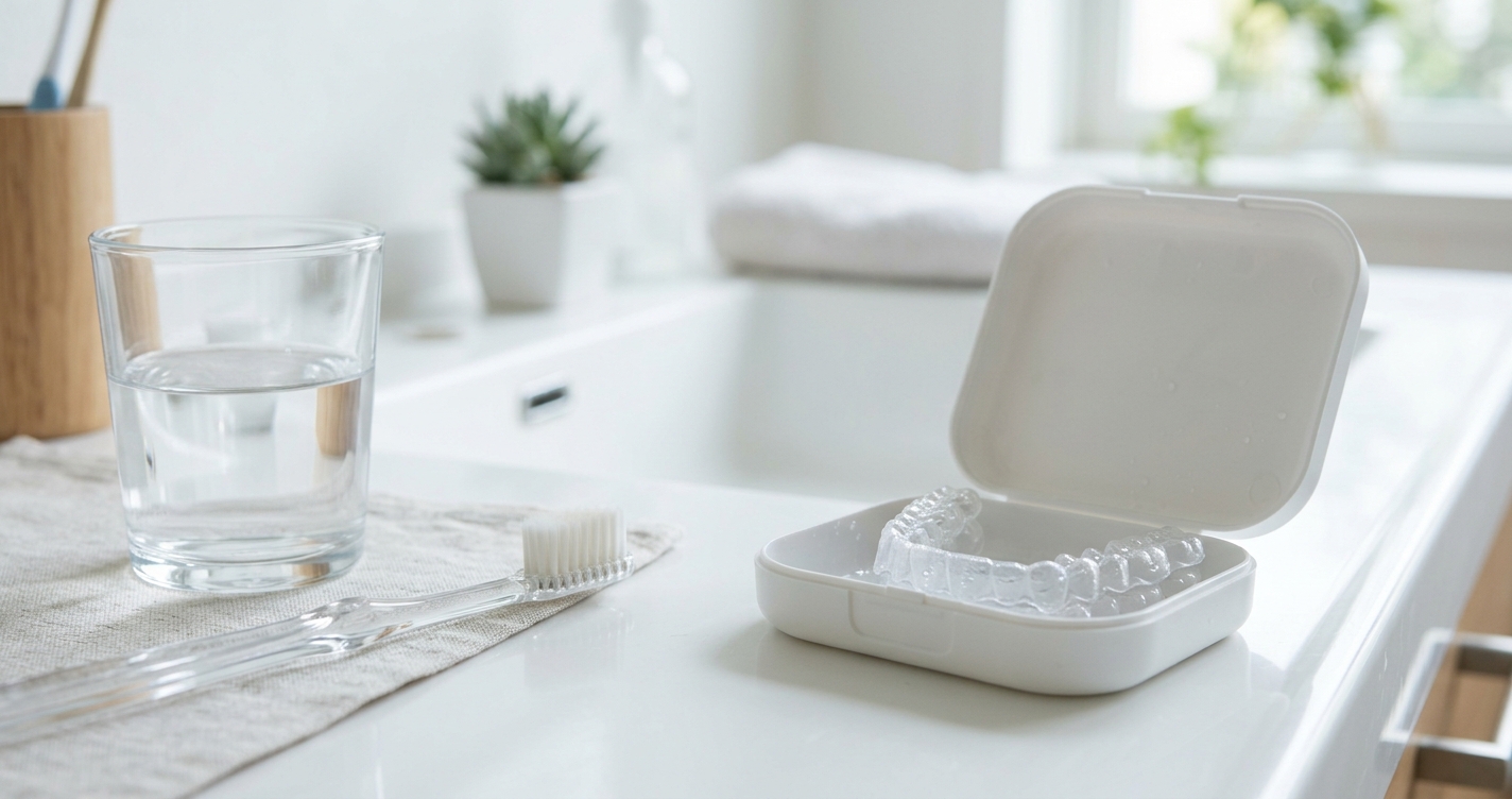 ホワイトニングトレーの前後は歯磨きする?装着手順と使用後のケア