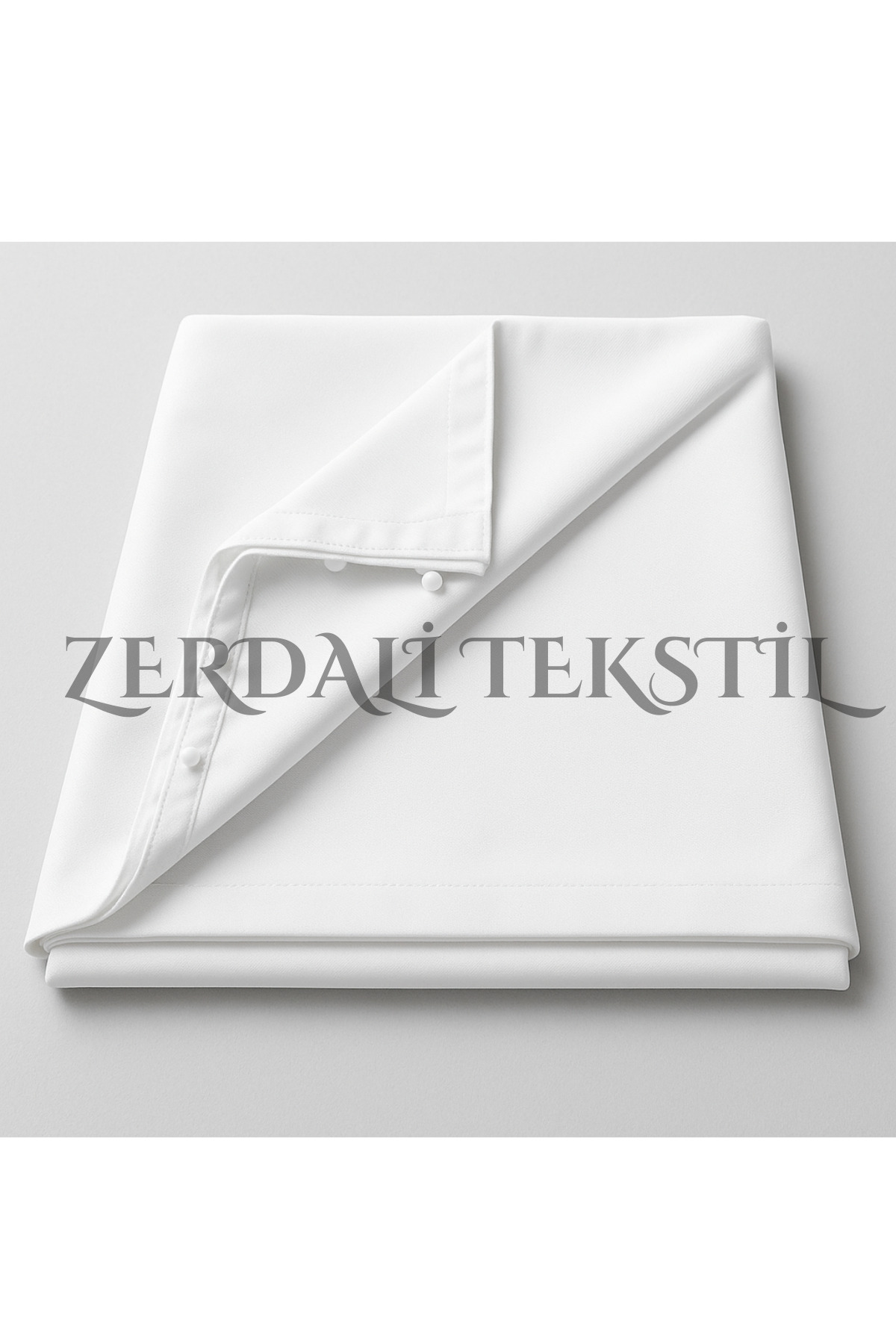 Lüks 1. Sınıf Özel Dikim Beyaz Saten Perde detay 3