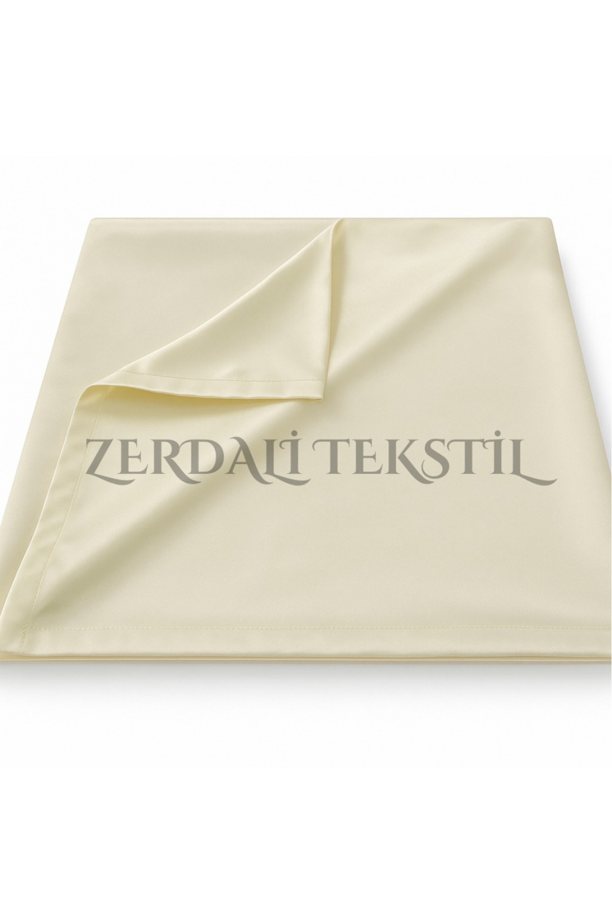 Lüks 1. Sınıf Özel Dikim Beyaz Saten Perde detay 5