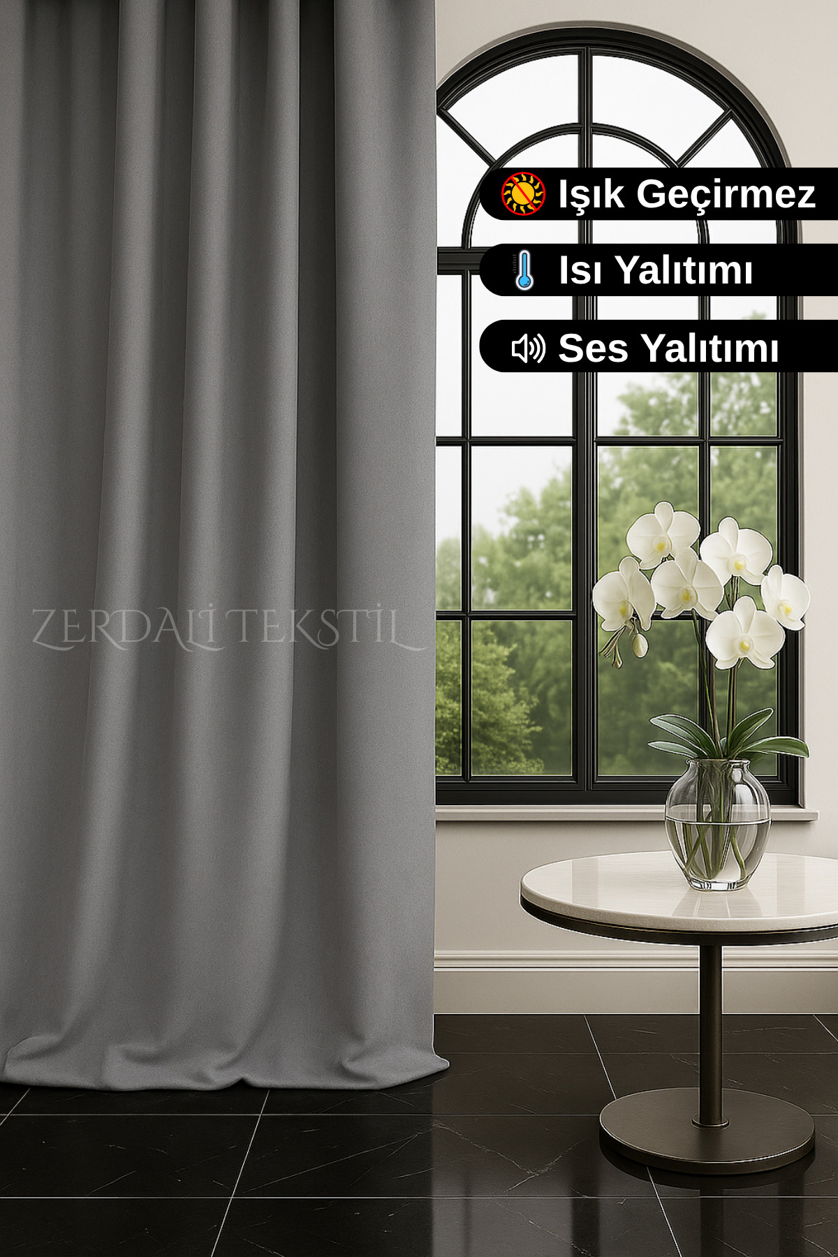 Lüks 1. Sınıf Özel Dikim Lacivert Blackout Işık Geçirmez Fon Perde Ekstraforlu Karartma Blackout detay 10