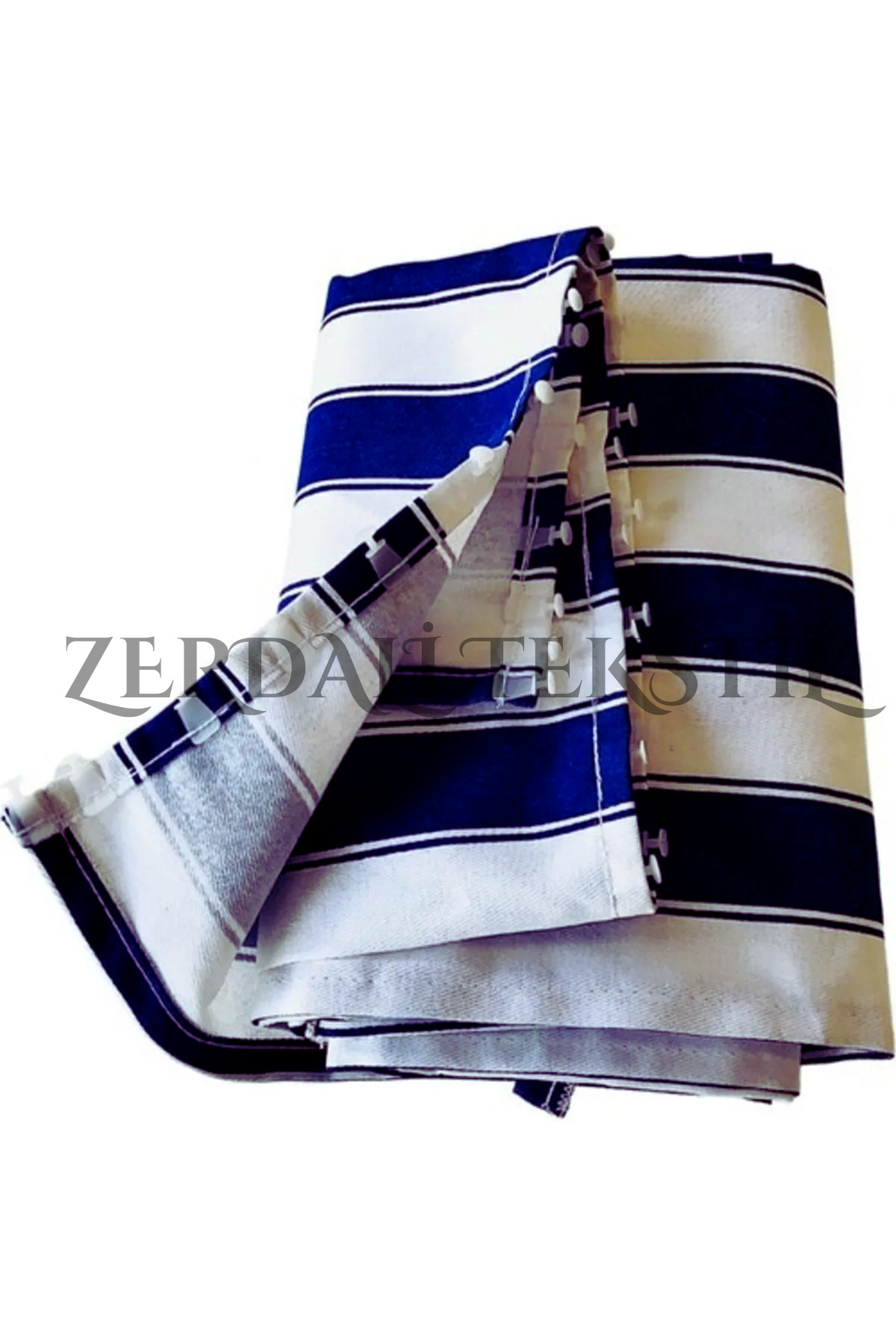 Lüks 1.Sınıf 1.Kalite Sarı-Gri EnxBoy Bağcıklı Balkon Perdesi detay 8