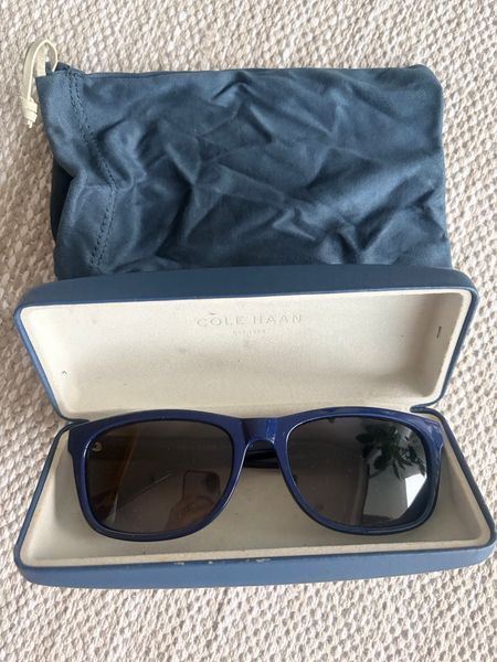 Cole Haan Navy Blue Sunglasses with Case and Pouch