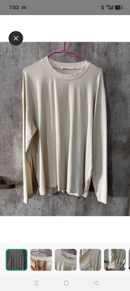 Off White Long Sleeve Ladies Tee Shirt -Size L