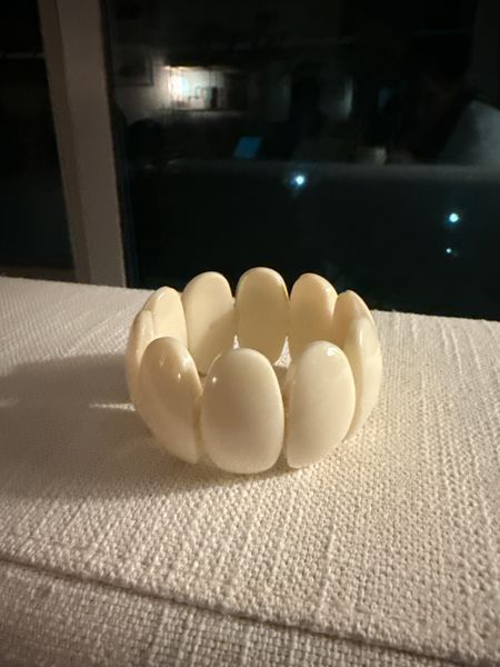 Cream Segmented Bangle Bracelet