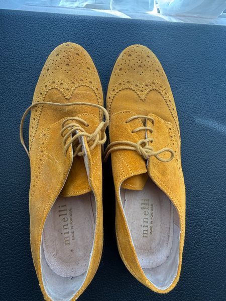 Minelli Suede Brogue Oxford Shoes Size 37