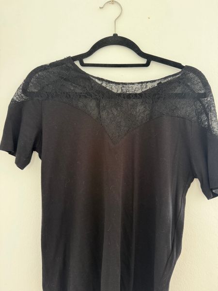Maje lace detail t shirt Size S