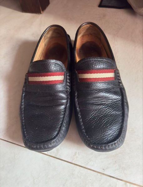 Bally Men's Black Leather Loafers