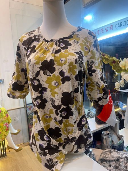 Floral Knot Front T-Shirt