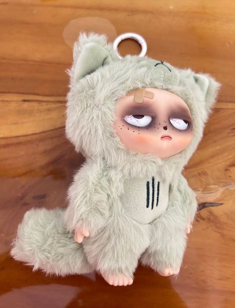 Cute Distressed Character Plush Keychain