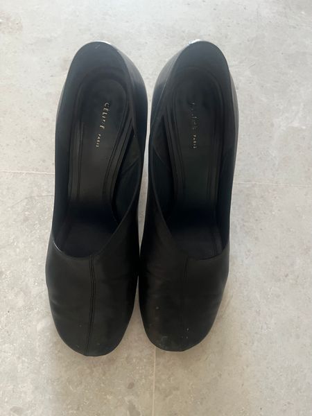 Celine Black Leather High Heels