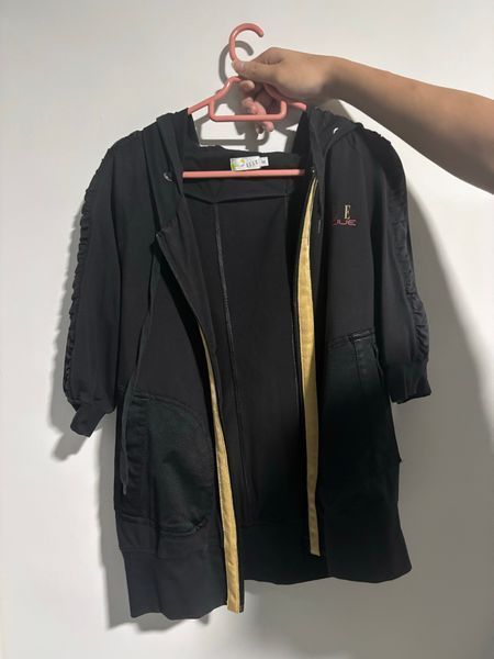 ELLE Women's Black Full-Zip Athleisure Jacket M